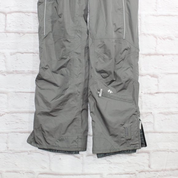 Quechua Gray 100% Polyester Lined Coated Waterproof Decathlon Ski Pants Size M - Picture 3 of 9